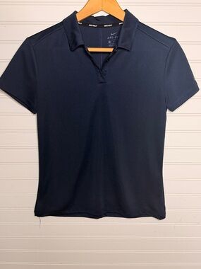Nike Golf Dri-FIT Women's Navy Blue Performance Polo Shirt Size Small S Athletic